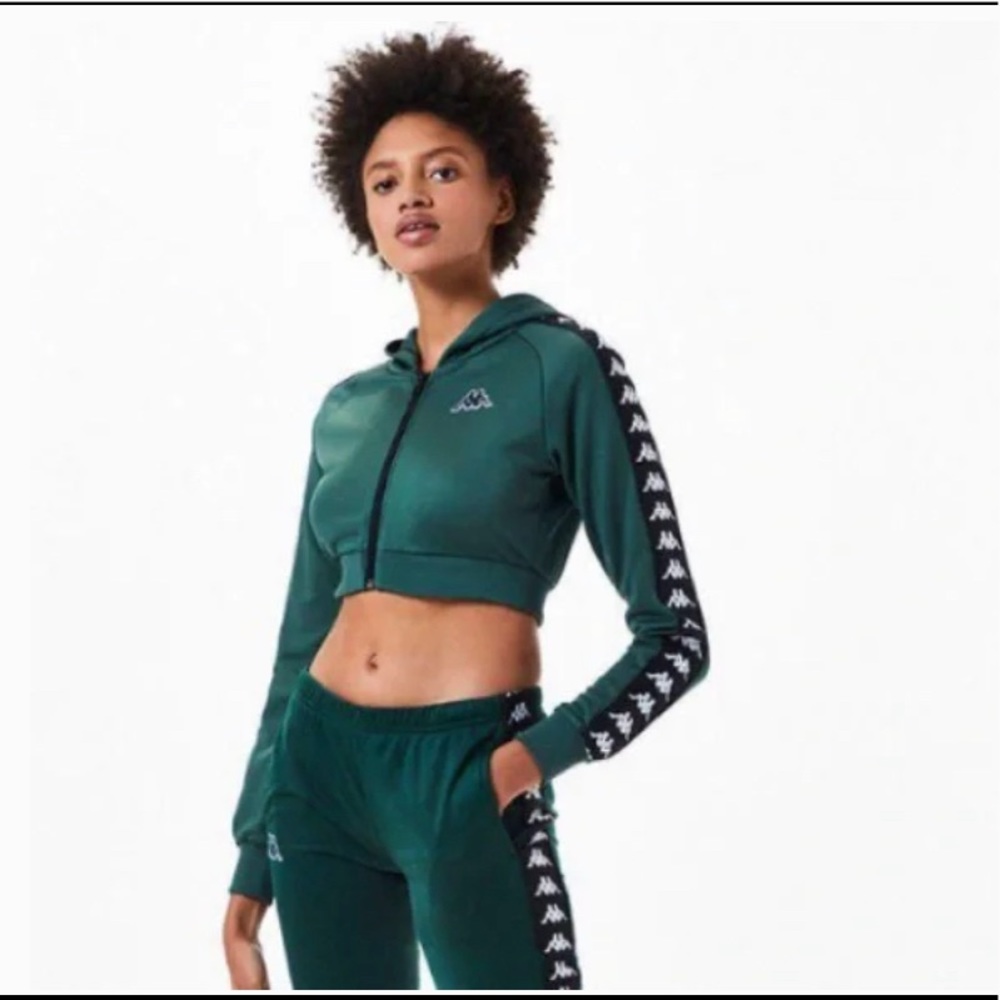 Kappa Green Giacca Crop Track Jacket Small